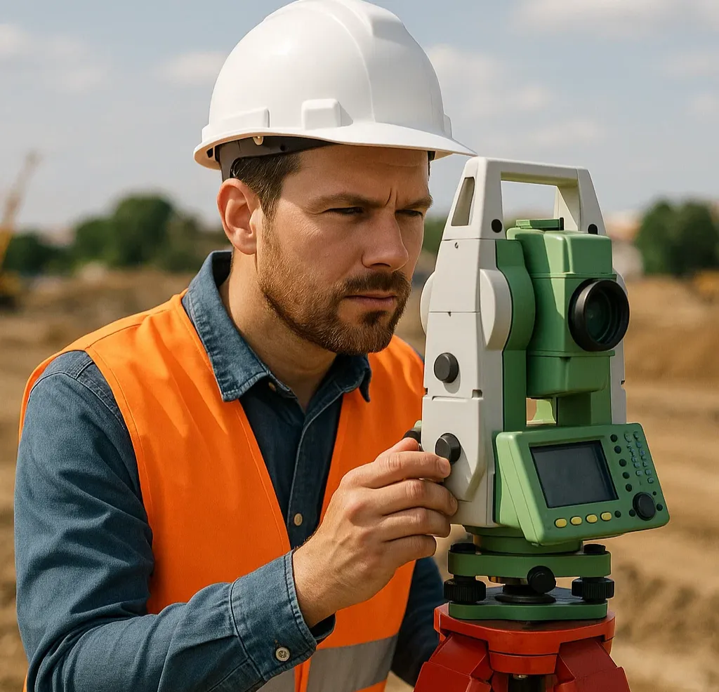 Engineering and land survey with advanced equipment