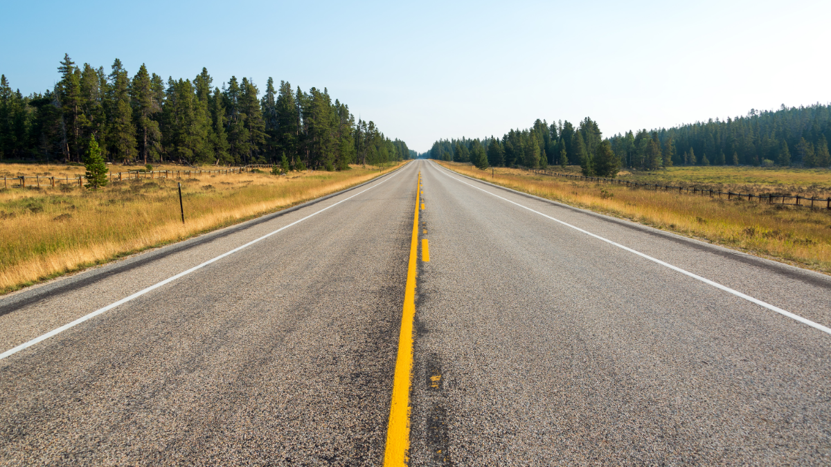 Engineers planning highway layout on-site